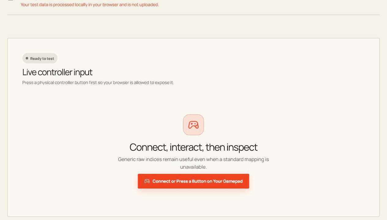 Acquisizione reale nel browser dell’area di lavoro Test del controller .